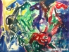 Batmunkh D. - Heaven\'s horse - Watercolor on paper - 56x70 cm