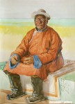 G.Odon - Portrait of B.Baatar - Watercolor on paper